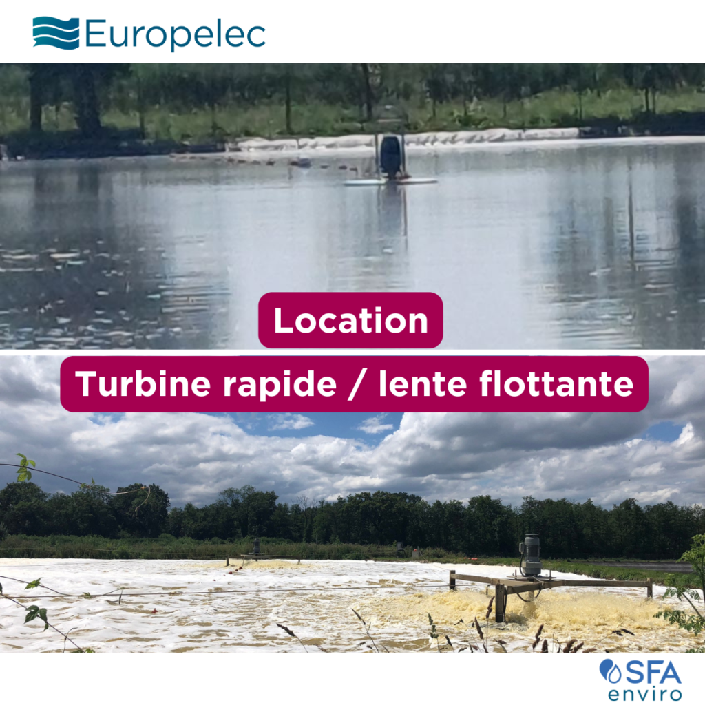 Fourniture de 6 turbines d’aération lentes Europelec de 30 kW et location clés en main de 3 turbines rapides de 37 kW pour un site sucrier dans l’est de la France