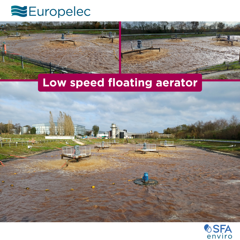 Europelec: energy optimization with 5 low speed floating aerators and 2 Euromix agitators at “les volailles de Keranna”