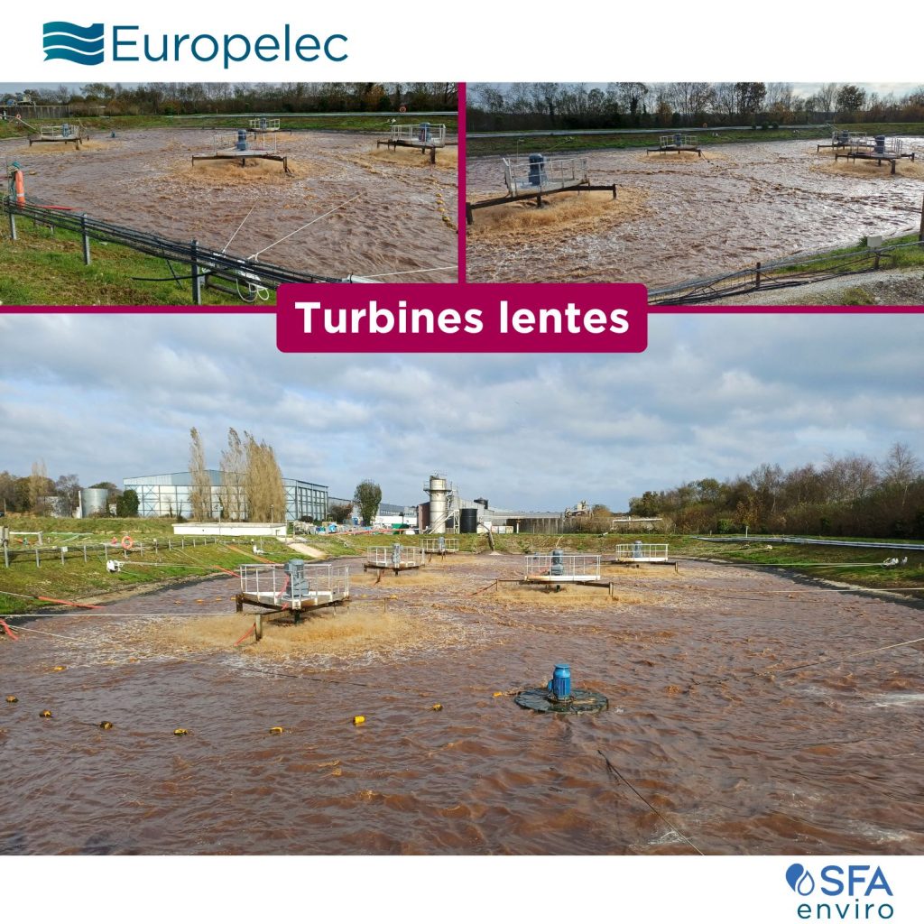 Europelec : Optimisation énergétique avec 5 turbines lentes flottantes et 2 agitateurs Euromix chez « les volailles de Keranna »